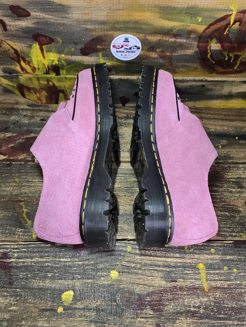 Dr. Martens Ramsey Monk Kiltie Pink Loafers Suede Monkstrap Creepers Men's Sz 10 - Picture 5 of 8
